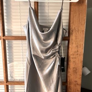 Tilly’s silver scoop neck dress